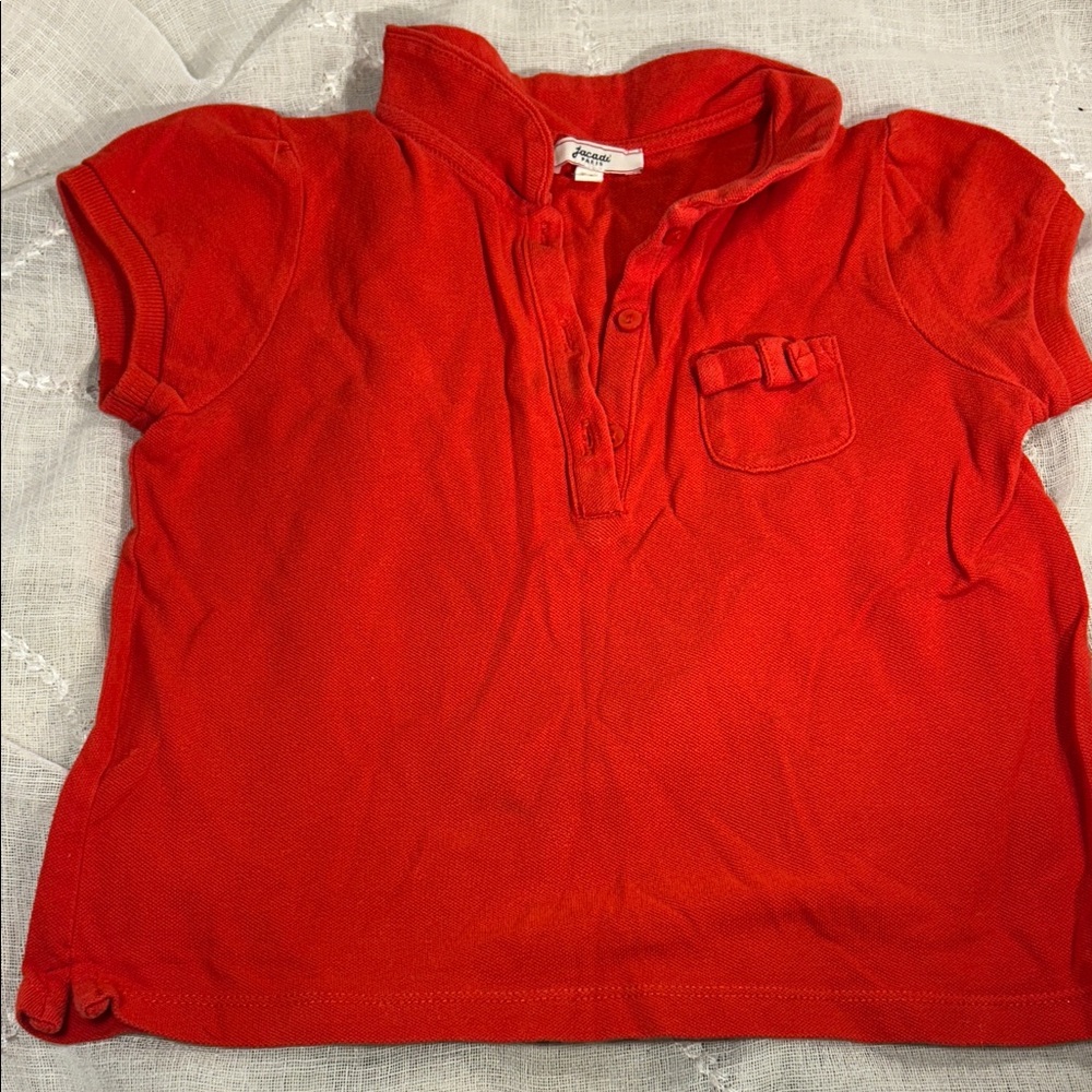 Jacadi cotton polo buttons shirt size 6